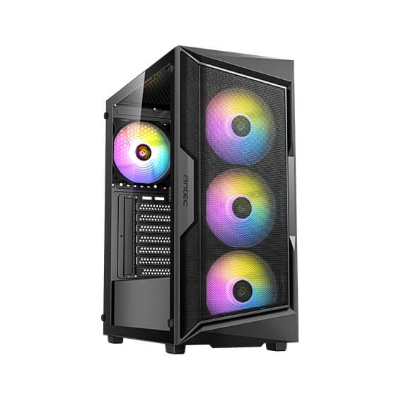 Antec AX61 ELITE Mid Tower Black ATX Case 4mm T/G Panel No PSU