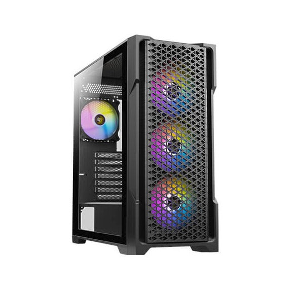 Antec AX90 Black Mid Tower ATX Case 4mm Tempered Glass Panel No PSU