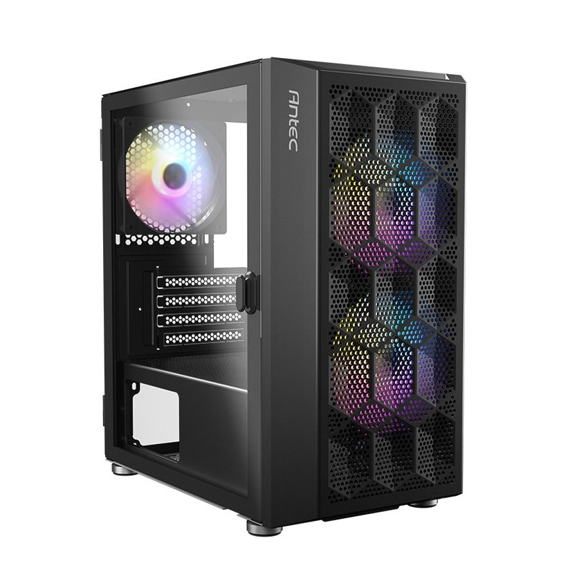 Antec NX200M RGB Black Micro ATX Case T/G Side Panel No PSU
