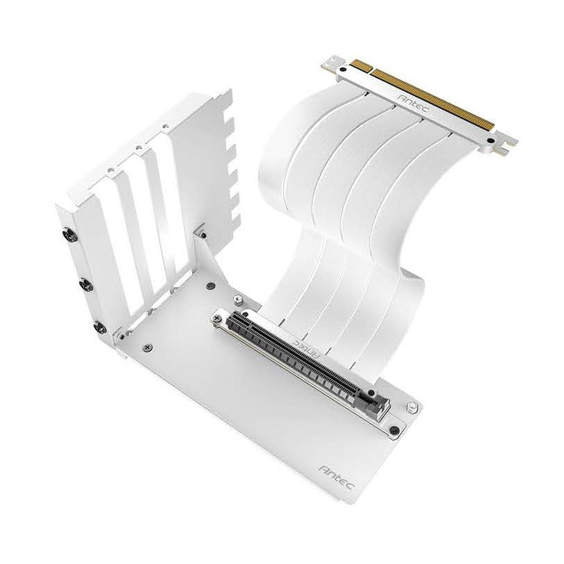 Antec PCI-E 4.0 Riser Cable With Vertical Bracket White