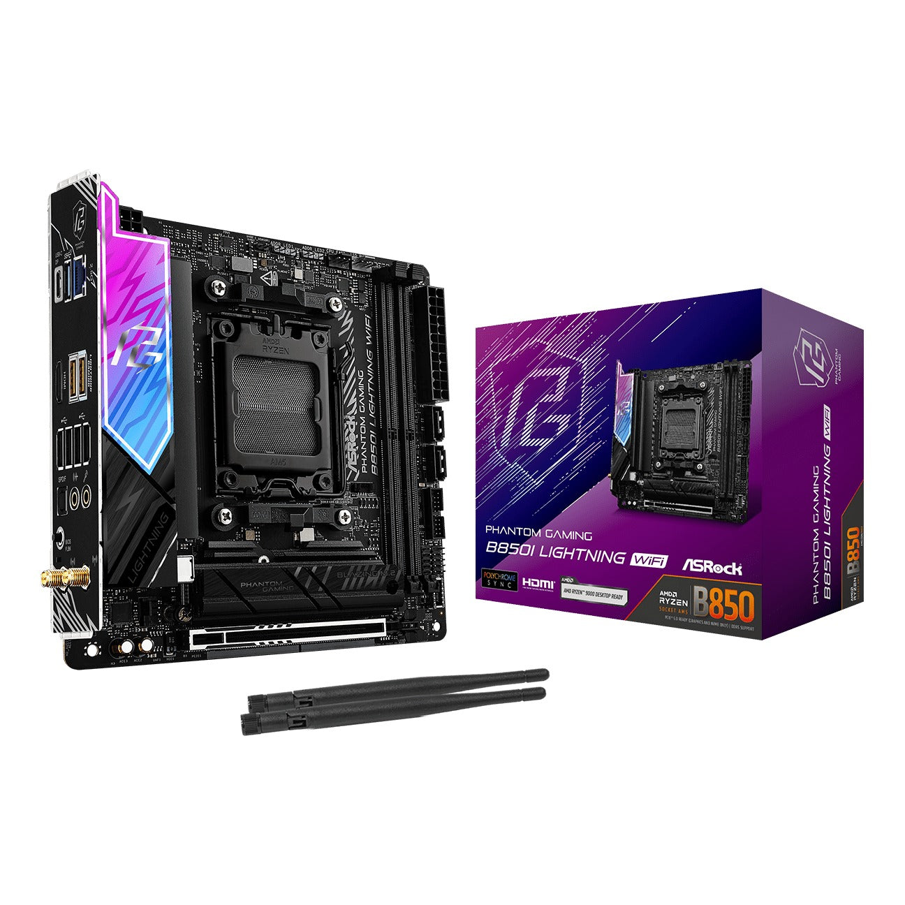 ASRock Phantom Gaming B850I Lightning WiFi Motherboard
