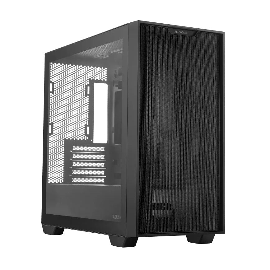 ASUS A21 Black Micro ATX Case Tempered Glass Side Window No PSU