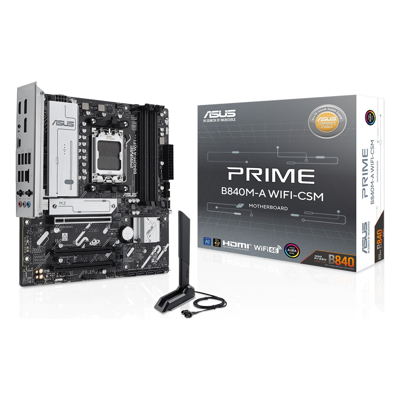 ASUS PRIME B840M-A WIFI-CSM Motherboard Corporate Stable Model