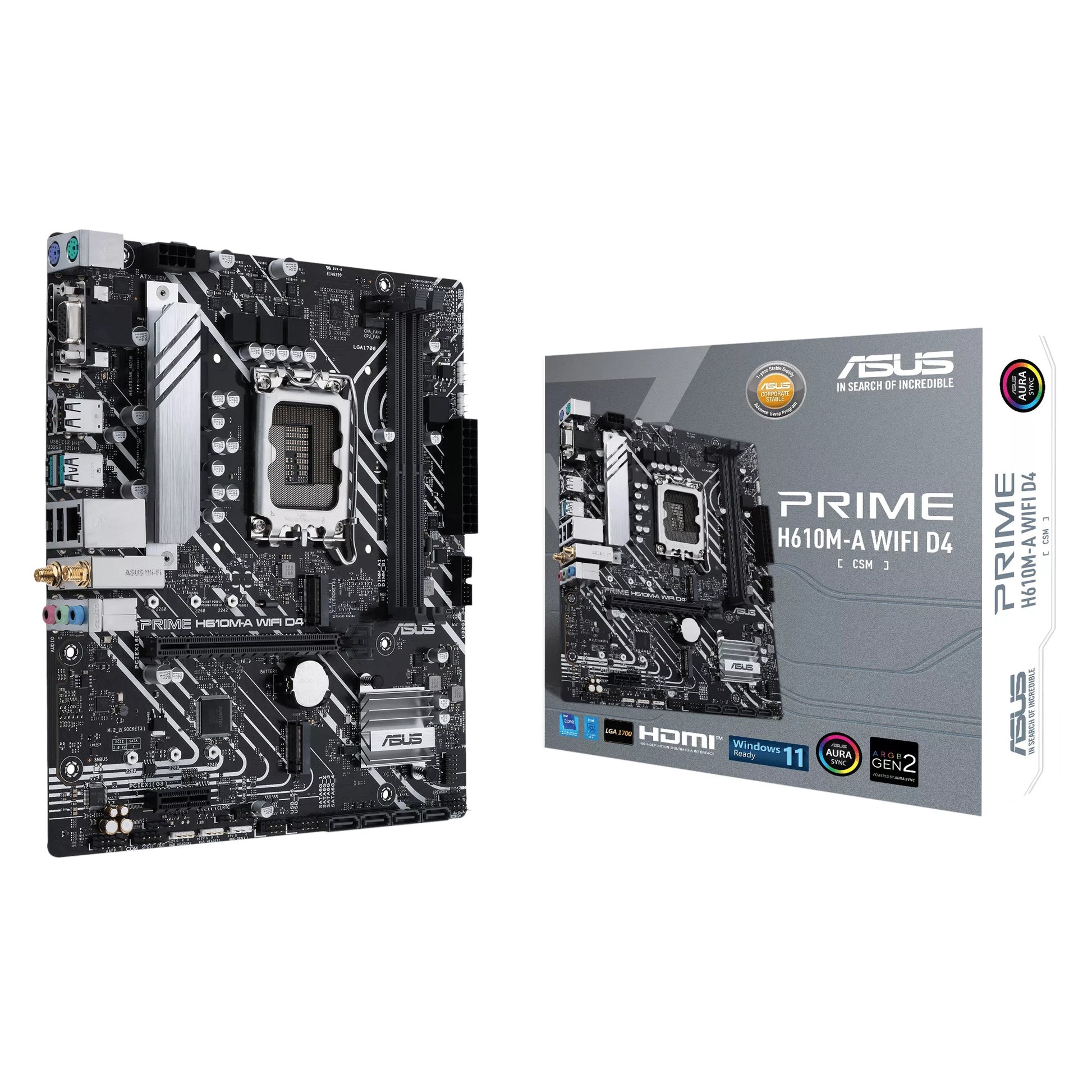 ASUS PRIME H610M-A WIFI D4-CSM Motherboard