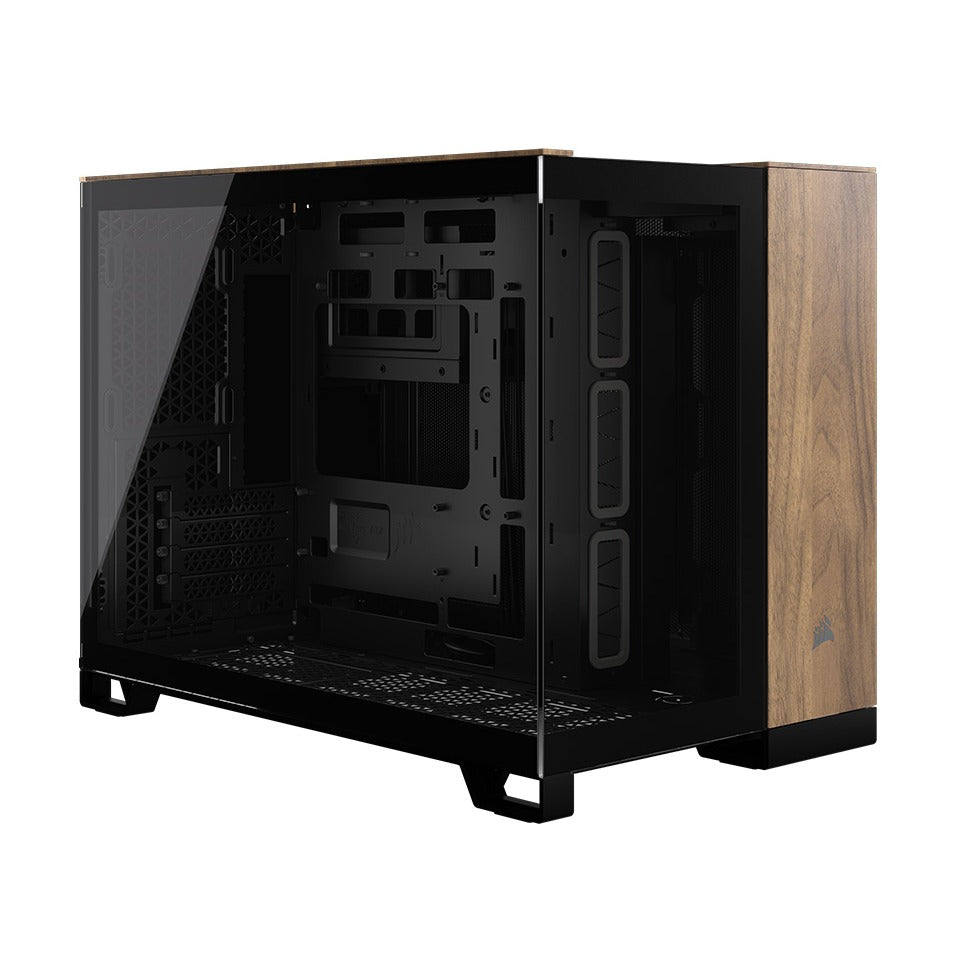 Corsair 2500X Black/Walnut Dual Chamber Micro ATX Case T/G No PSU