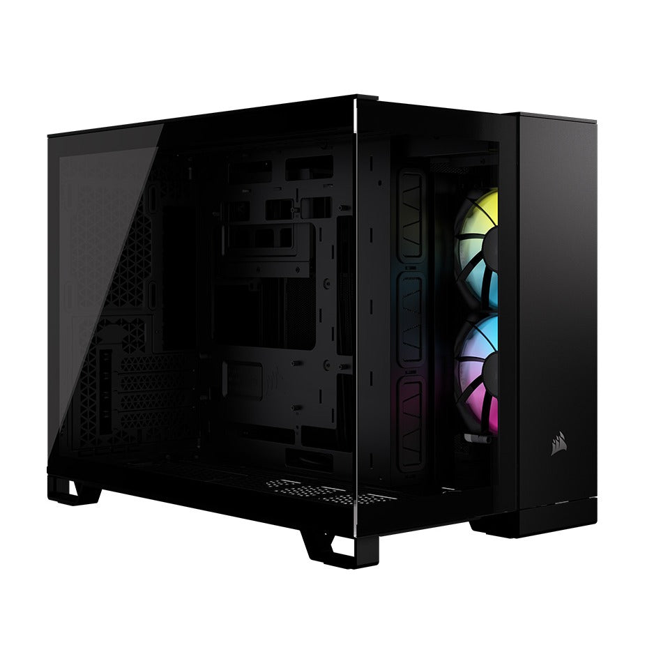 Corsair iCUE LINK 2500X RGB Micro ATX Dual Chamber Black Case NO PSU