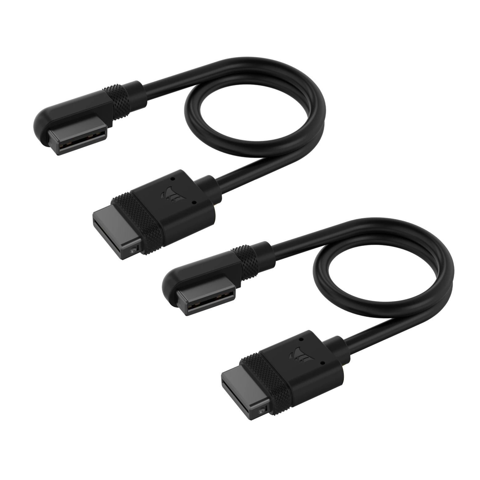 Corsair iCUE LINK Cable Black 2x 200mm Straight/Slim 90&deg; Connectors