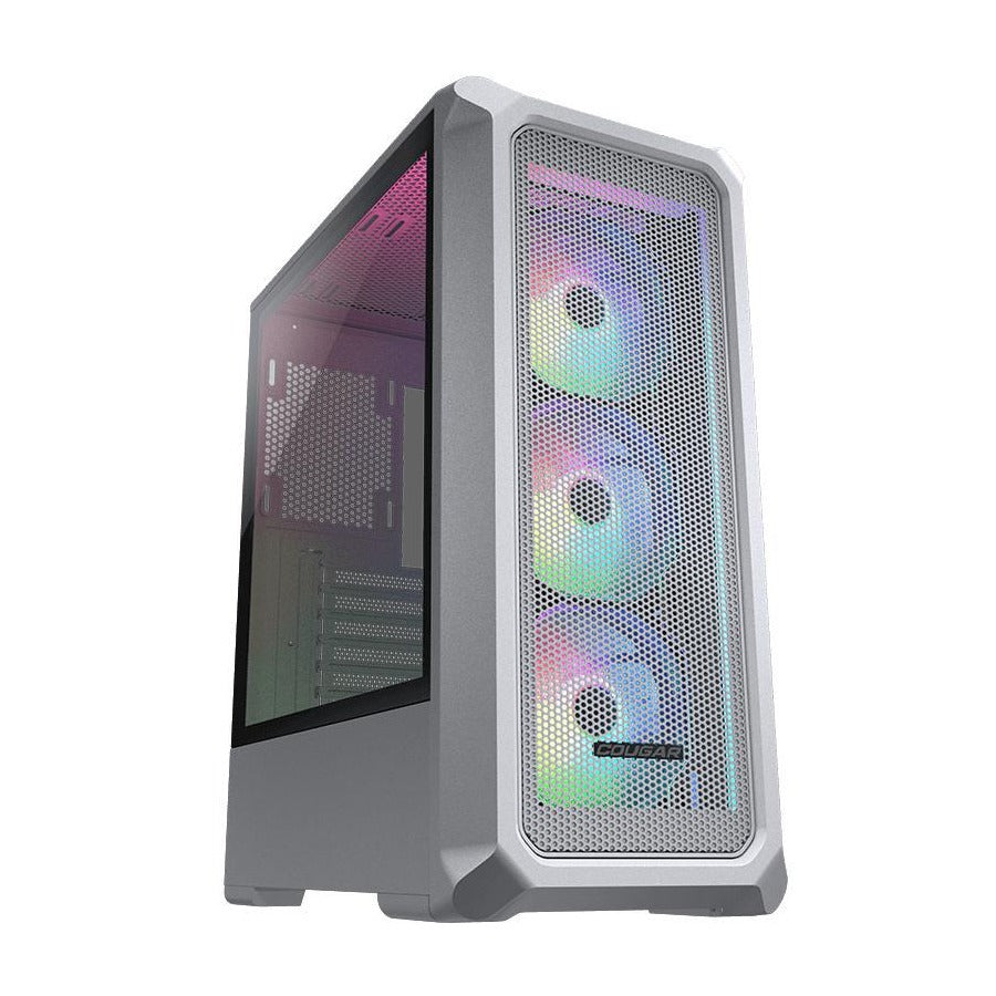 Cougar Archon 2 Mesh RGB White ATX Case Tempered Glass Panel No PSU