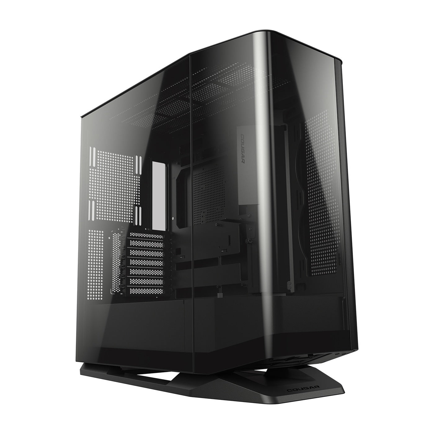 Cougar FV270 Black Mid Tower E-ATX Case T/G Side Panels NO PSU