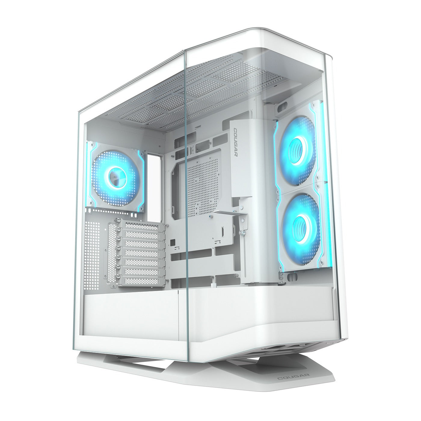 Cougar FV270 RGB White Mid Tower E-ATX Case T/G Side Panels NO PSU