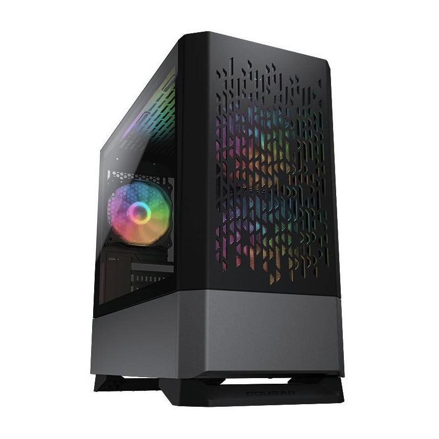 Cougar MG140 Air RGB BLACK Micro ATX Case TG Panel NO PSU