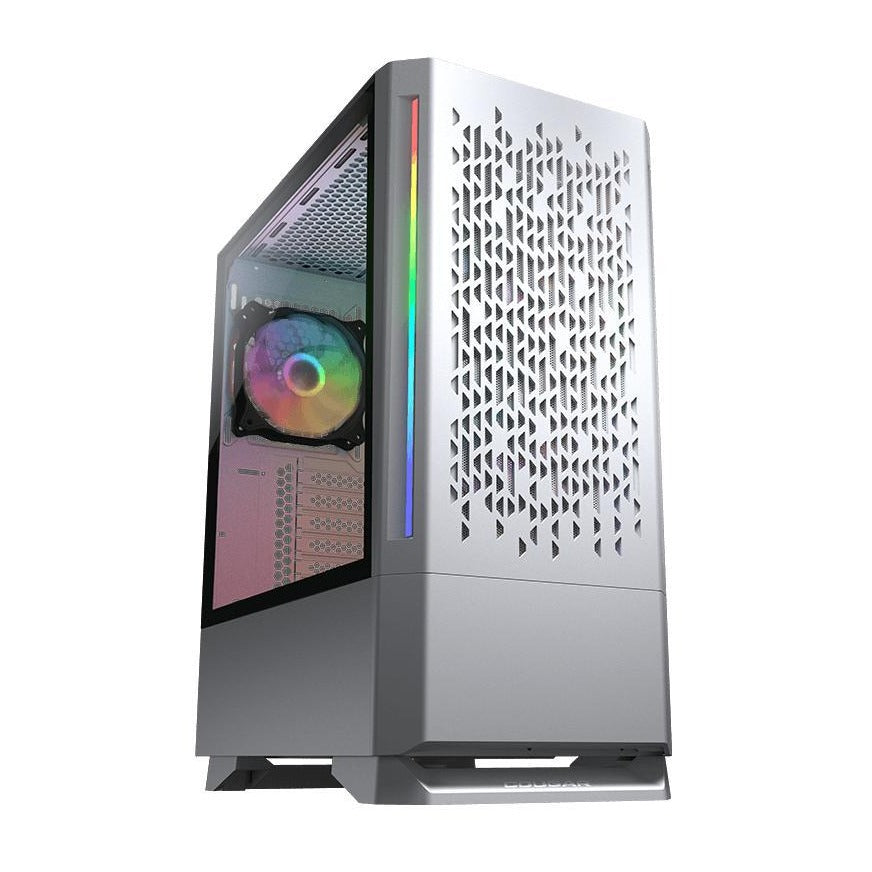 Cougar MX430 Air RGB White ATX Case Tempered Glass Panel No PSU