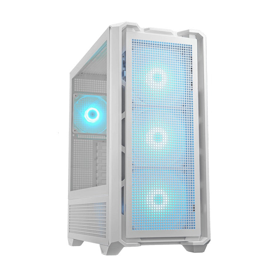 Cougar MX600 RGB White ATX Case Tempered Glass Panel No PSU