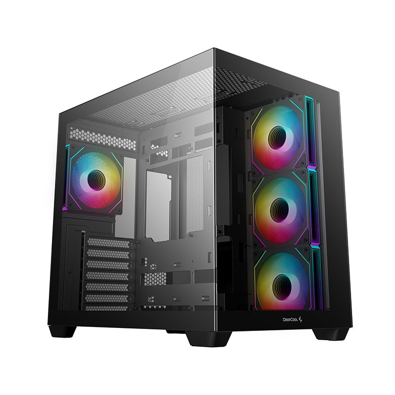 DeepCool CG530 4F Black ATX Case Tempered Glass Side Panels No PSU