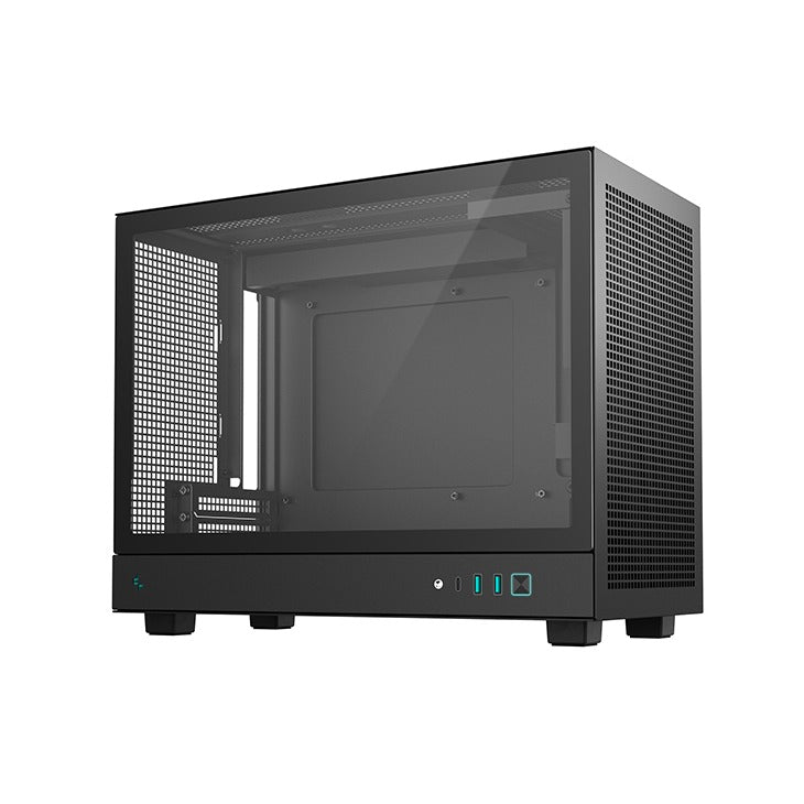 DeepCool CH160 PLUS Micro ATX Case Tempered Glass Side Panel NO PSU