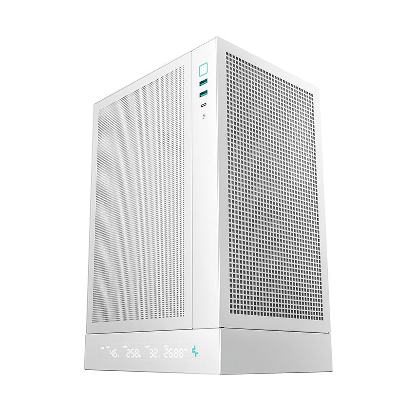 DeepCool CH170 DIGITAL White Mini ITX Case Mesh Side Panels No PSU