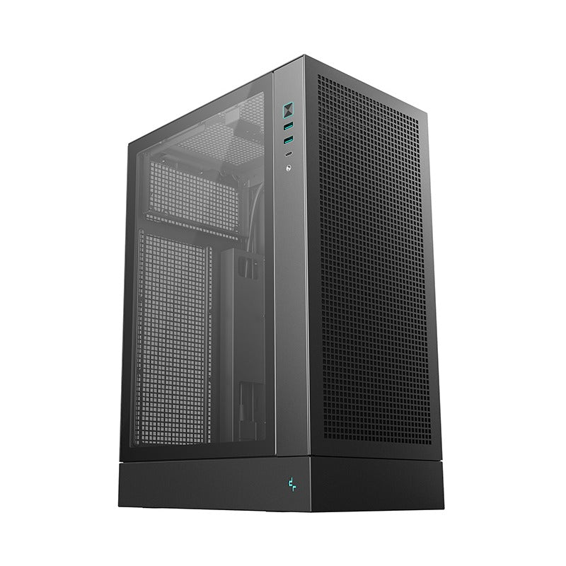 DeepCool CH170 PLUS Micro ATX Case Tempered Glass Side Panel NO PSU