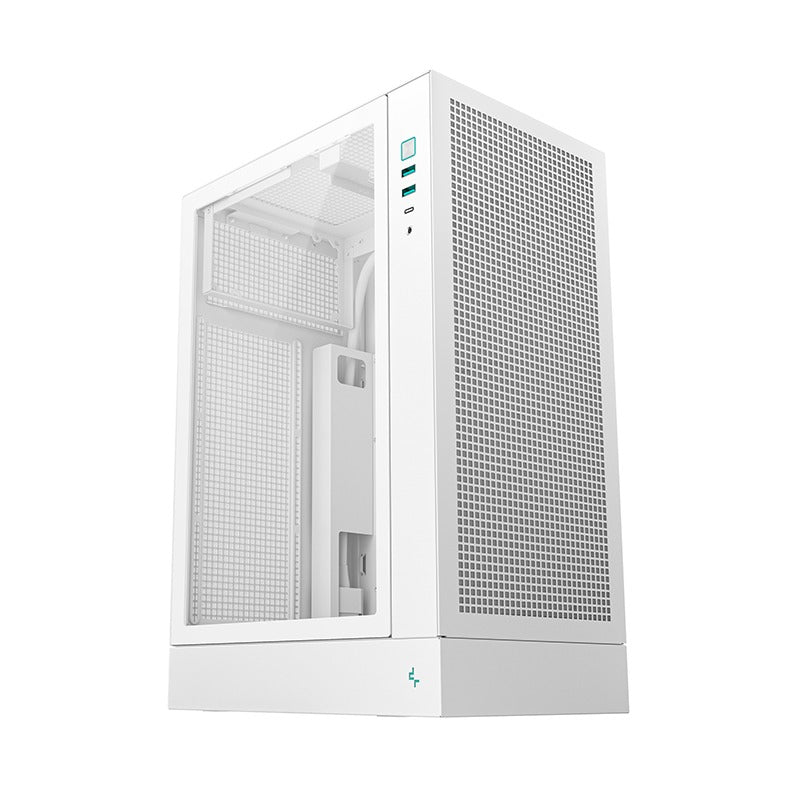 DeepCool CH170 PLUS White Micro ATX Case T/G Side Panel NO PSU