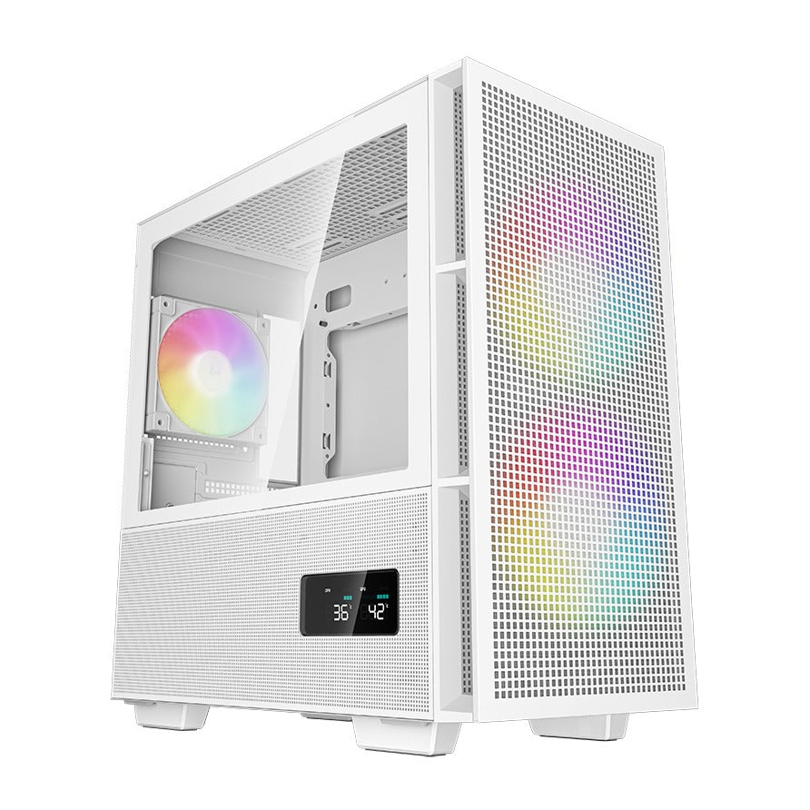 DeepCool CH360 Digital WH Micro ATX Case White T/G Window NO PSU