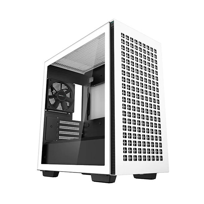 DeepCool CH370 White Micro ATX Case T/G Side Window No PSU