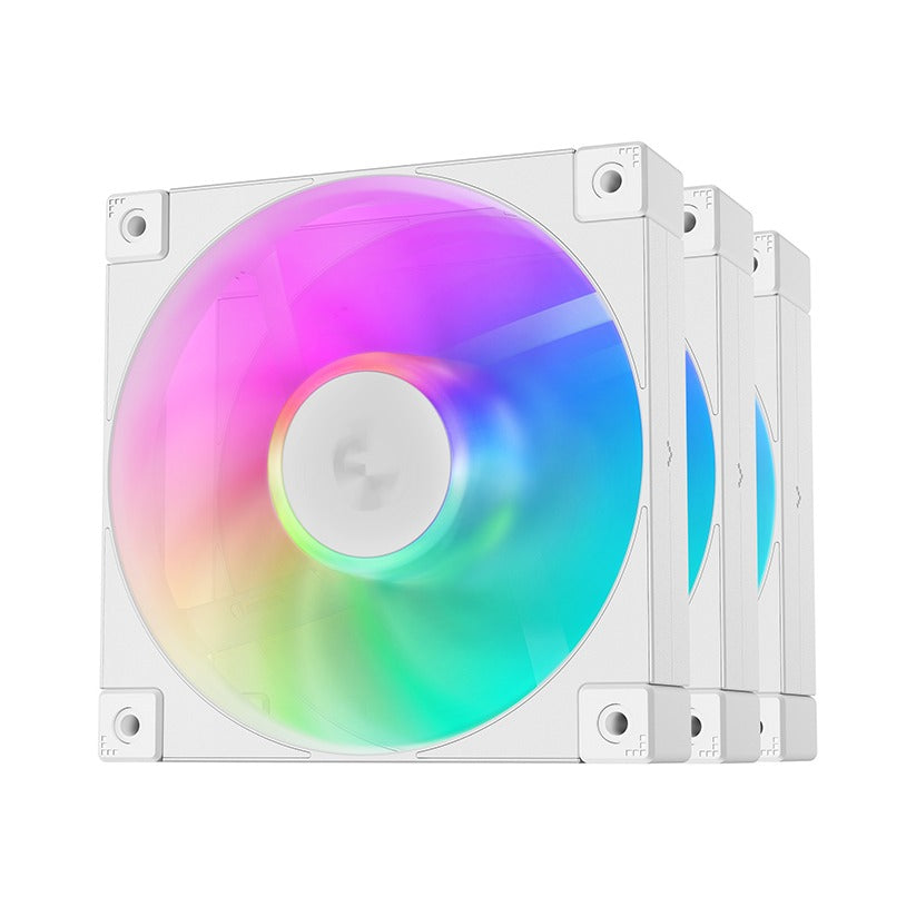 DeepCool FD12 ARGB WH-3 IN 1 Performance 120mm Fan White 3-Pack