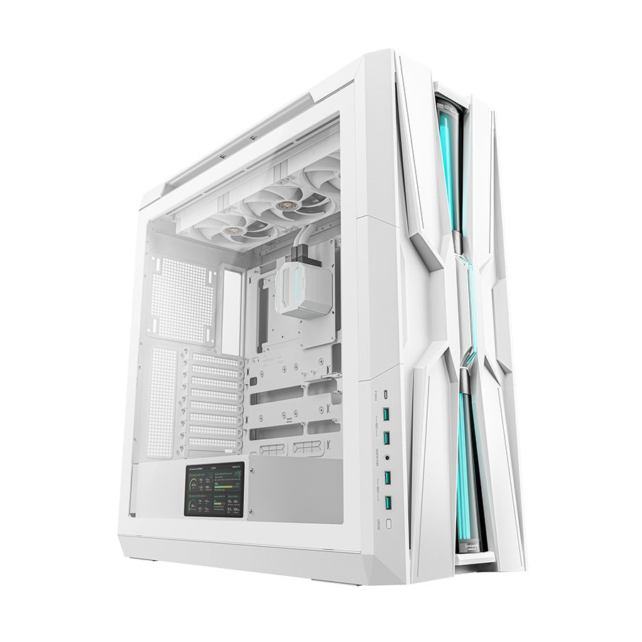 DeepCool GENOME III White Full Tower E-ATX Case Tempered Glass Side Panel NO PSU