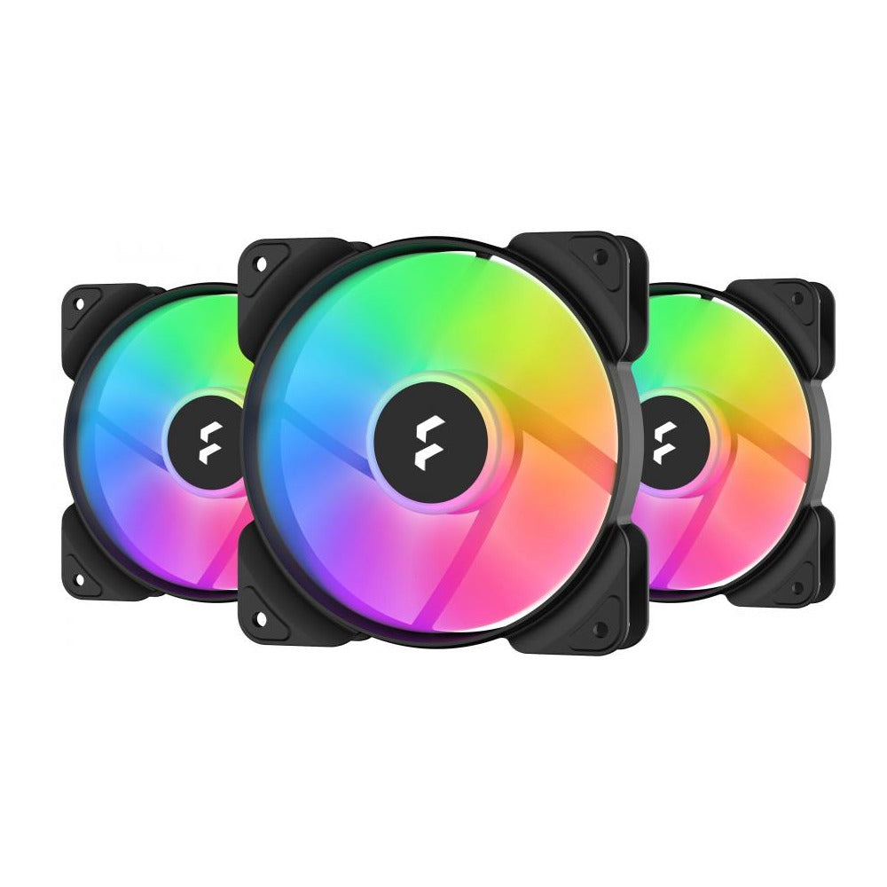 Fractal Design Aspect 12 RGB PWM 120mm Fan Black Frame 3-Pack