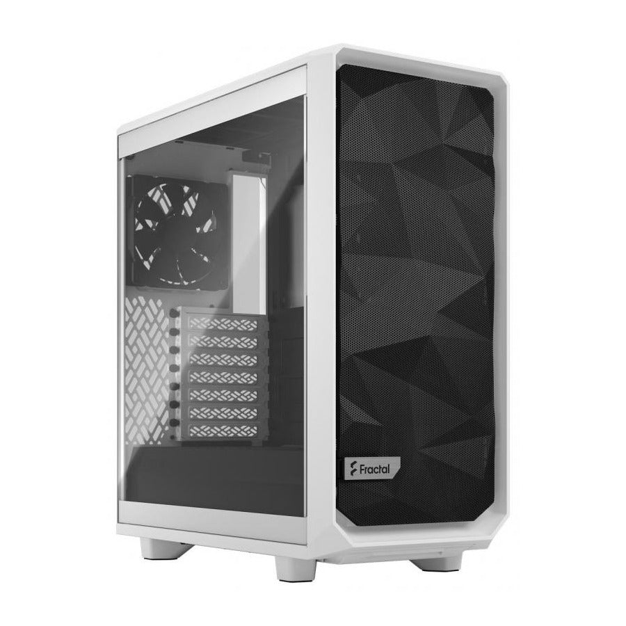 Fractal Design Meshify 2 Compact White ATX Case TG Clear Tint No PSU