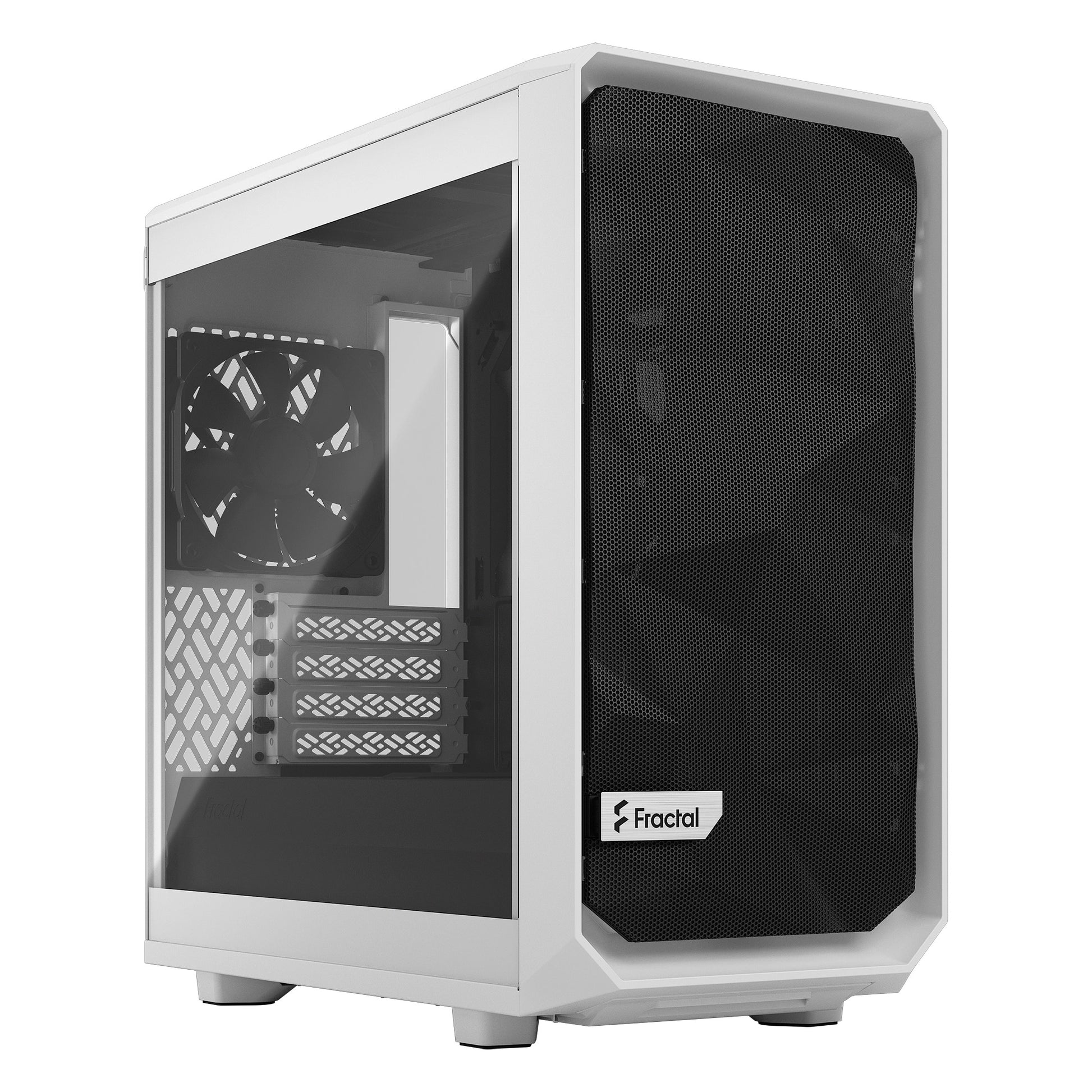 Fractal Design Meshify 2 Mini White Micro ATX Case Clear Tint TG
