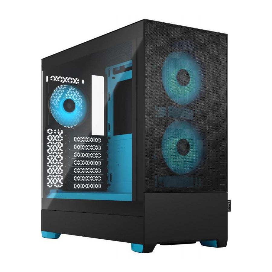 Fractal Design Pop Air RGB Cyan Core ATX Case Clear Tint TG Panel