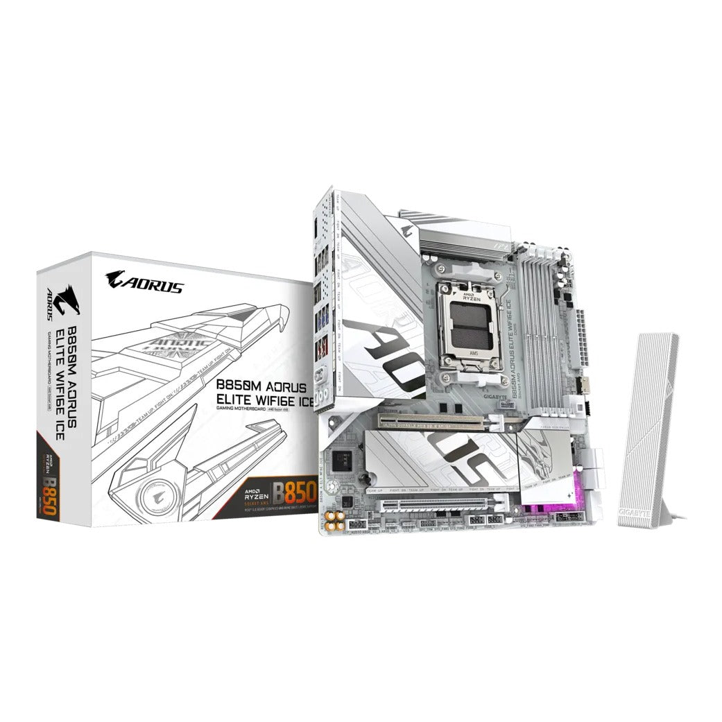 Gigabyte B850M AORUS ELITE WIFI6E ICE Motherboard