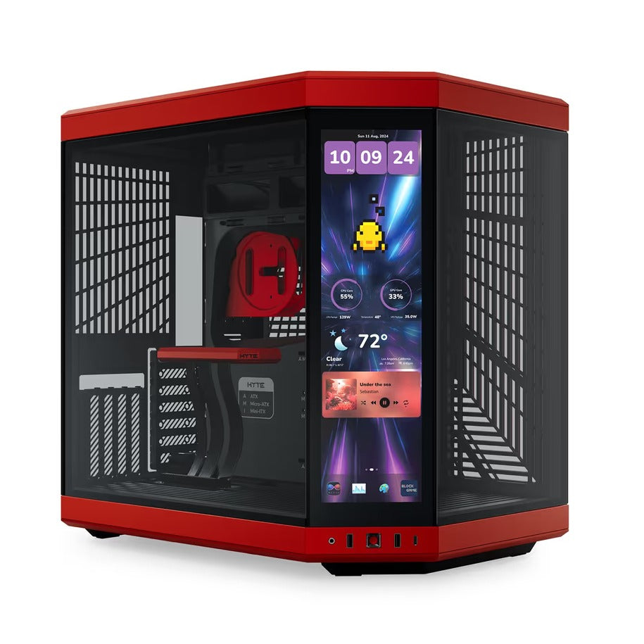 HYTE Y70 Touch Infinite Black Cherry Mid Tower E-ATX Case T/G NO PSU