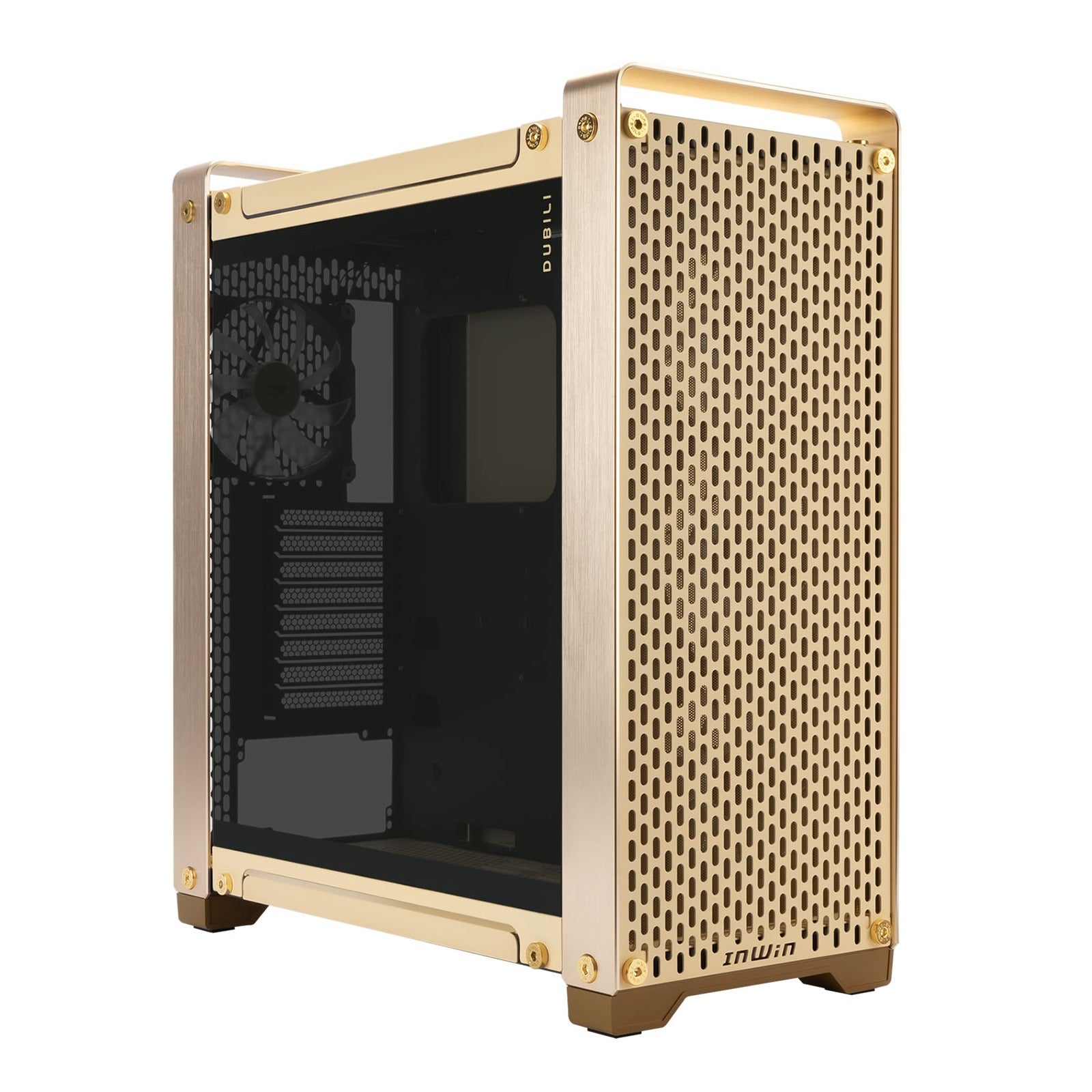 In Win Dubili Full Tower Warm Gold E-ATX Case T/G Window NO PSU