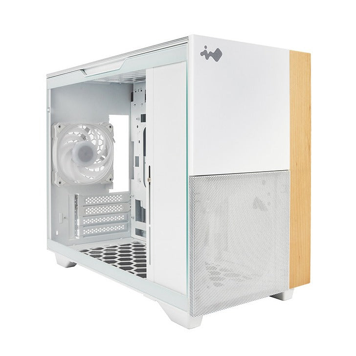 In Win F3 White Mini Tower Micro ATX Case T/G Side Panel No PSU