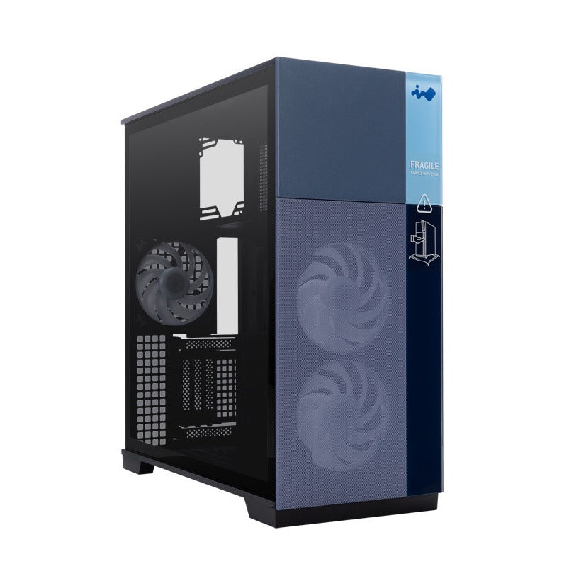In Win F5 Black Mid Tower E-ATX Case Tempered Glass Window NO PSU