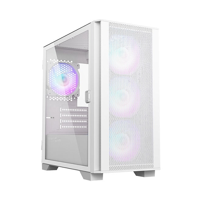 Montech Air 100 ARGB White Micro ATX Case T/G Swivel Panel NO PSU