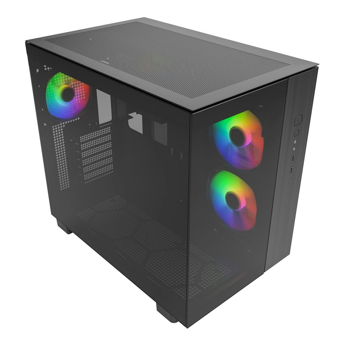 Montech KING 65 Pro Black Mid Tower ATX Case T/G Side Panel NO PSU