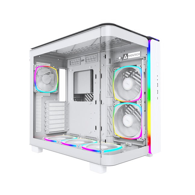 Montech KING 95 PRO White Mid Tower ATX Case T/G Side Panels NO PSU