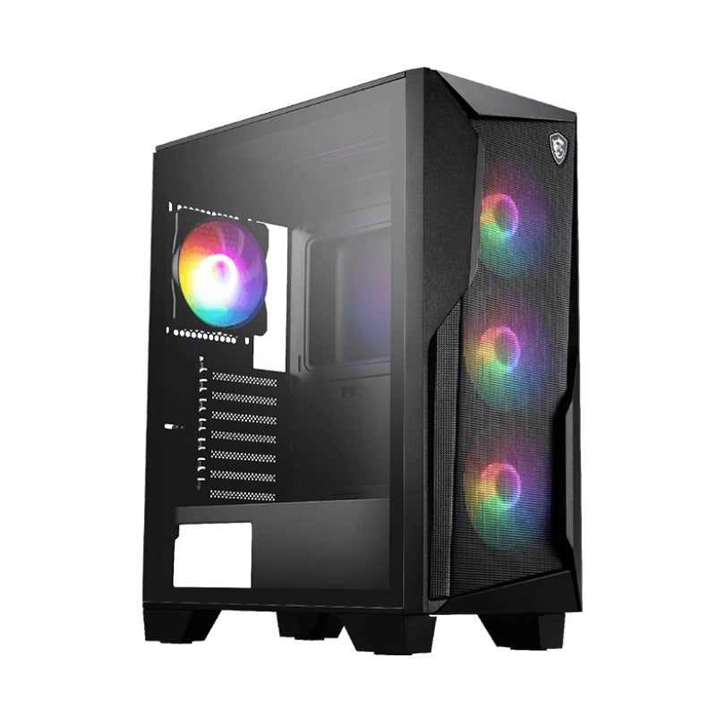 MSI MAG FORGE 130A AIRFLOW Mid Tower ATX Case Tempered Glass Side Panels NO PSU
