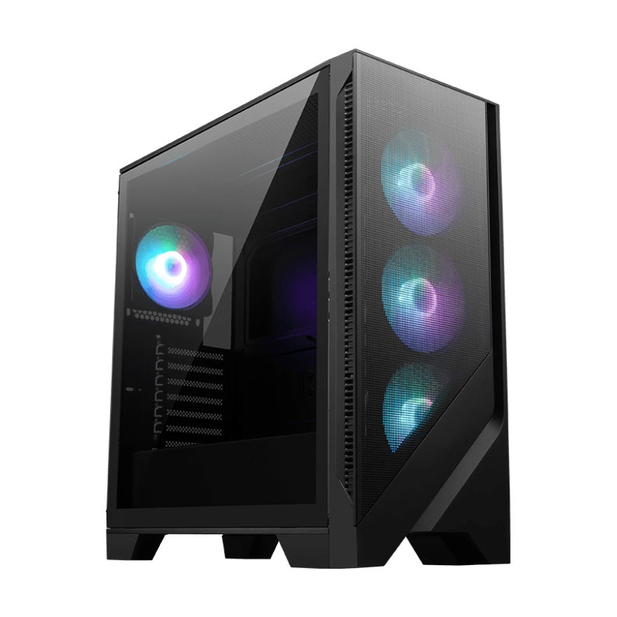 MSI MAG FORGE 321R AIRFLOW ATX Case Tempered Glass Window No PSU
