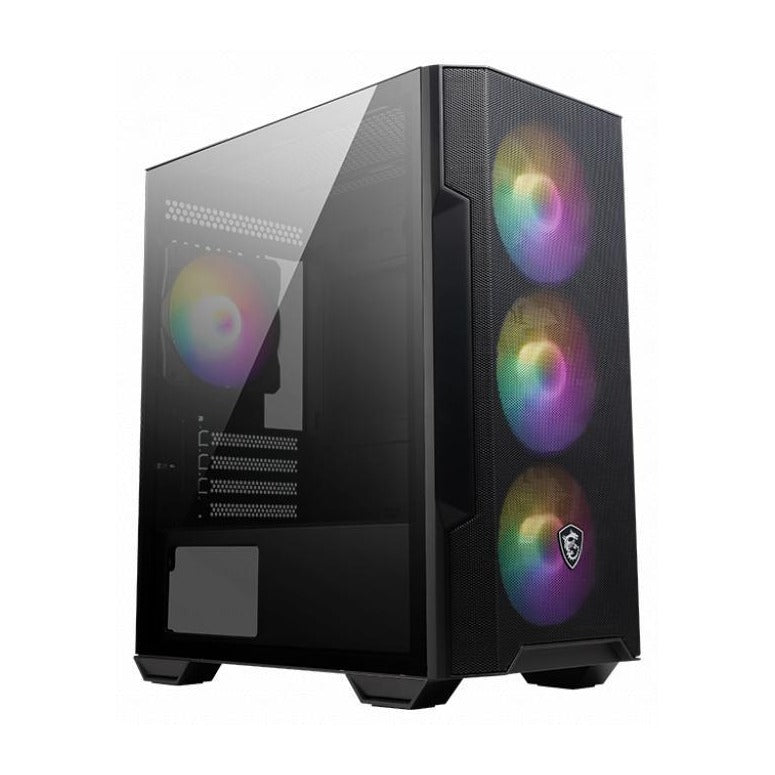 MSI MAG FORGE M100R Black Micro ATX Case Tempered Glass Panel No PSU