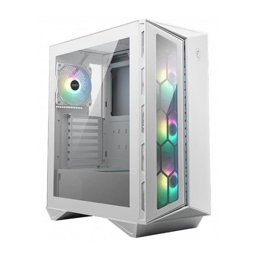 MSI MPG GUNGNIR 110R White ATX Case Tempered Glass Panel No PSU