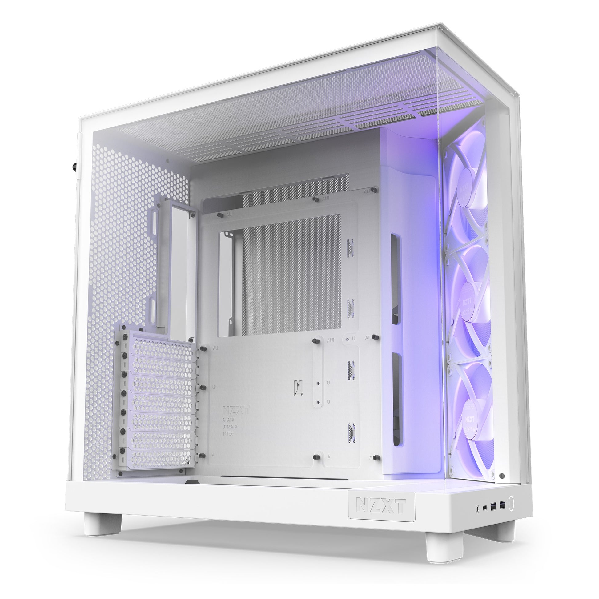 NZXT H6 Flow RGB Compact Dual-Chamber Mid-Tower White ATX Case T/G