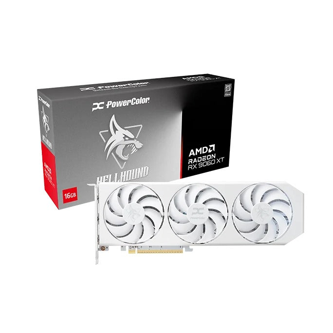 PowerColor Hellhound Spectral White Radeon RX 9060 XT 16GB GDDR6