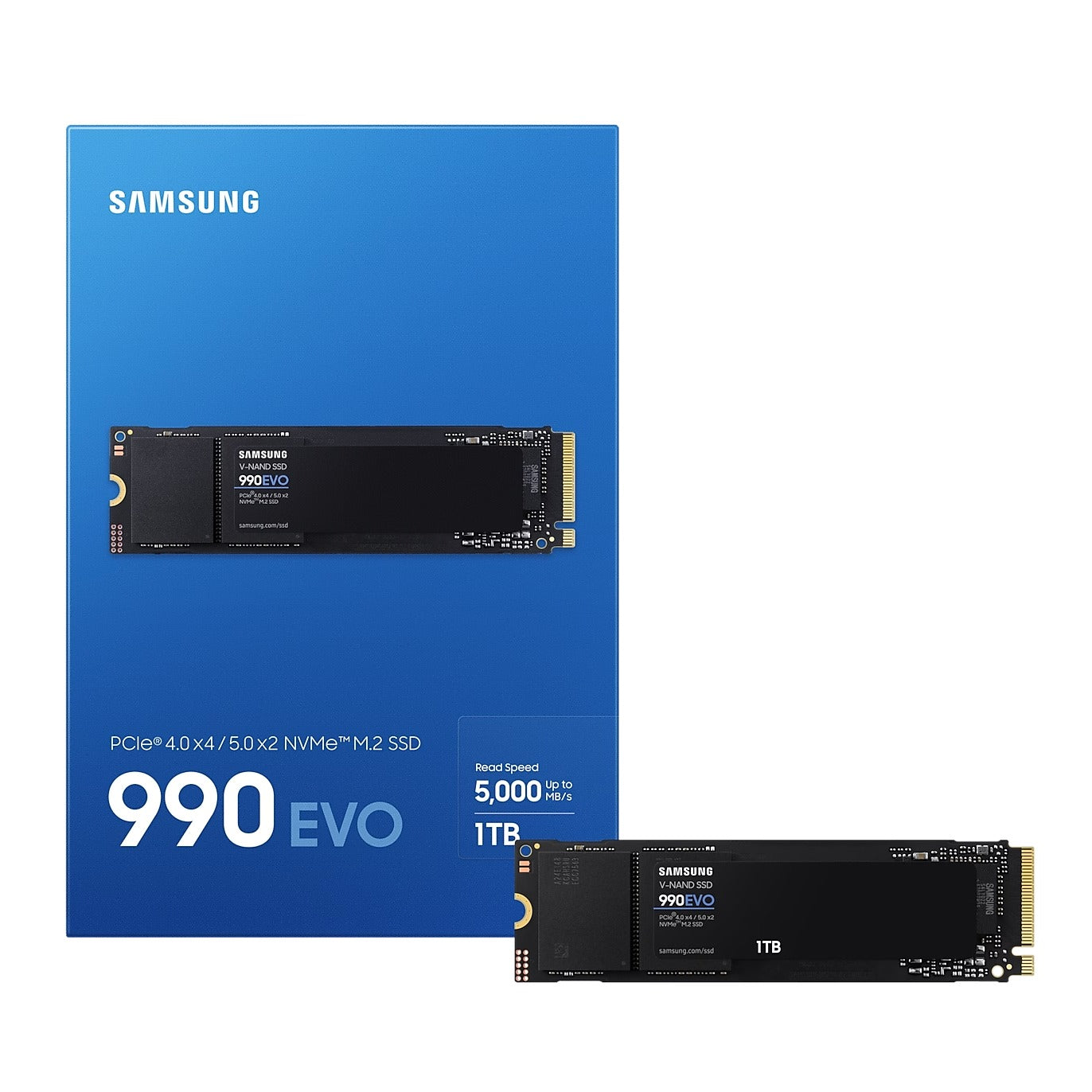 Samsung 990 EVO 1TB M.2 2280 NVMe PCIe 4.0/5.0 SSD