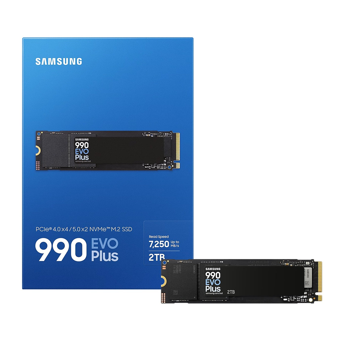 Samsung 990 EVO PLUS 2TB M.2 2280 NVMe 2.0 PCIe 4.0/5.0 SSD