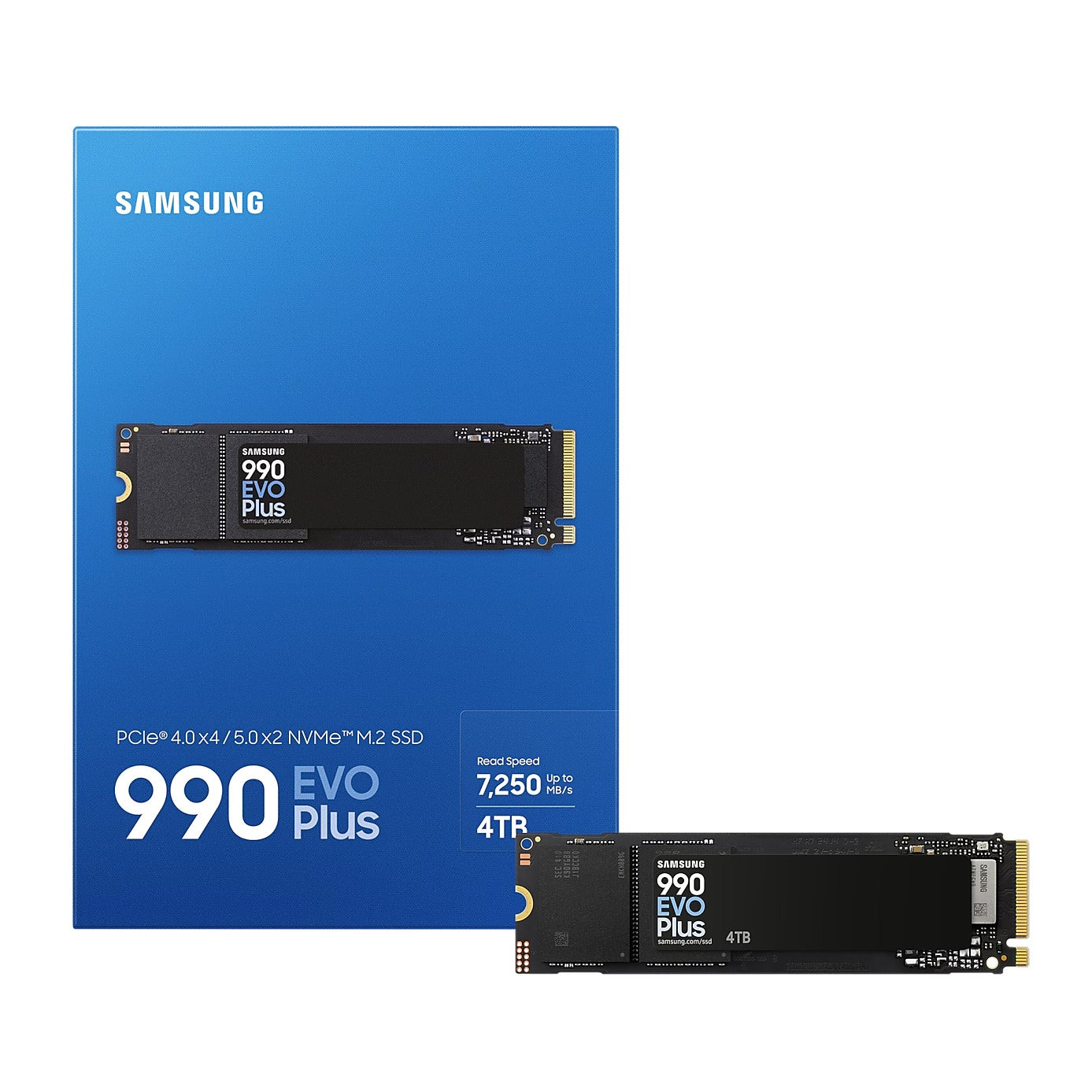 Samsung 990 EVO PLUS 4TB  M.2 2280 NVMe 2.0 PCIe 4.0/5.0 SSD