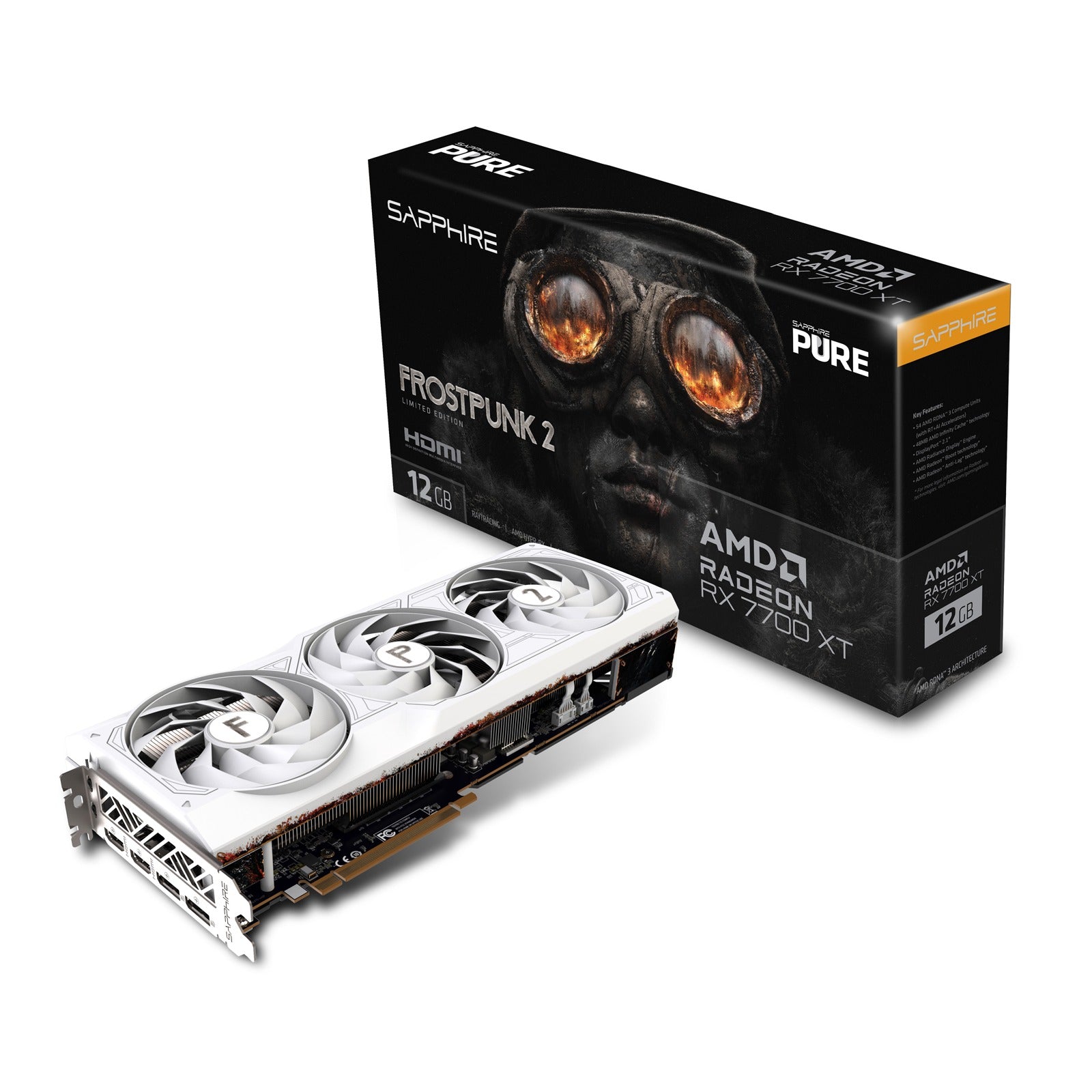 Sapphire PURE Radeon RX 7700XT 12G DDR6 Frost Punk 2 Edition