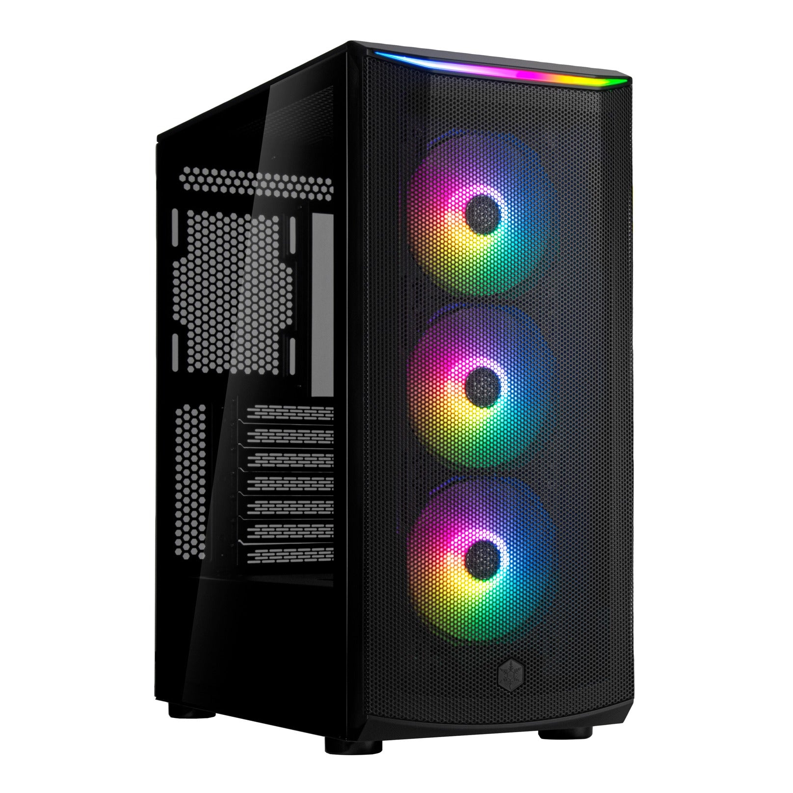 SilverStone FARA 512Z Black ATX Case Tempered Glass Panel No PSU