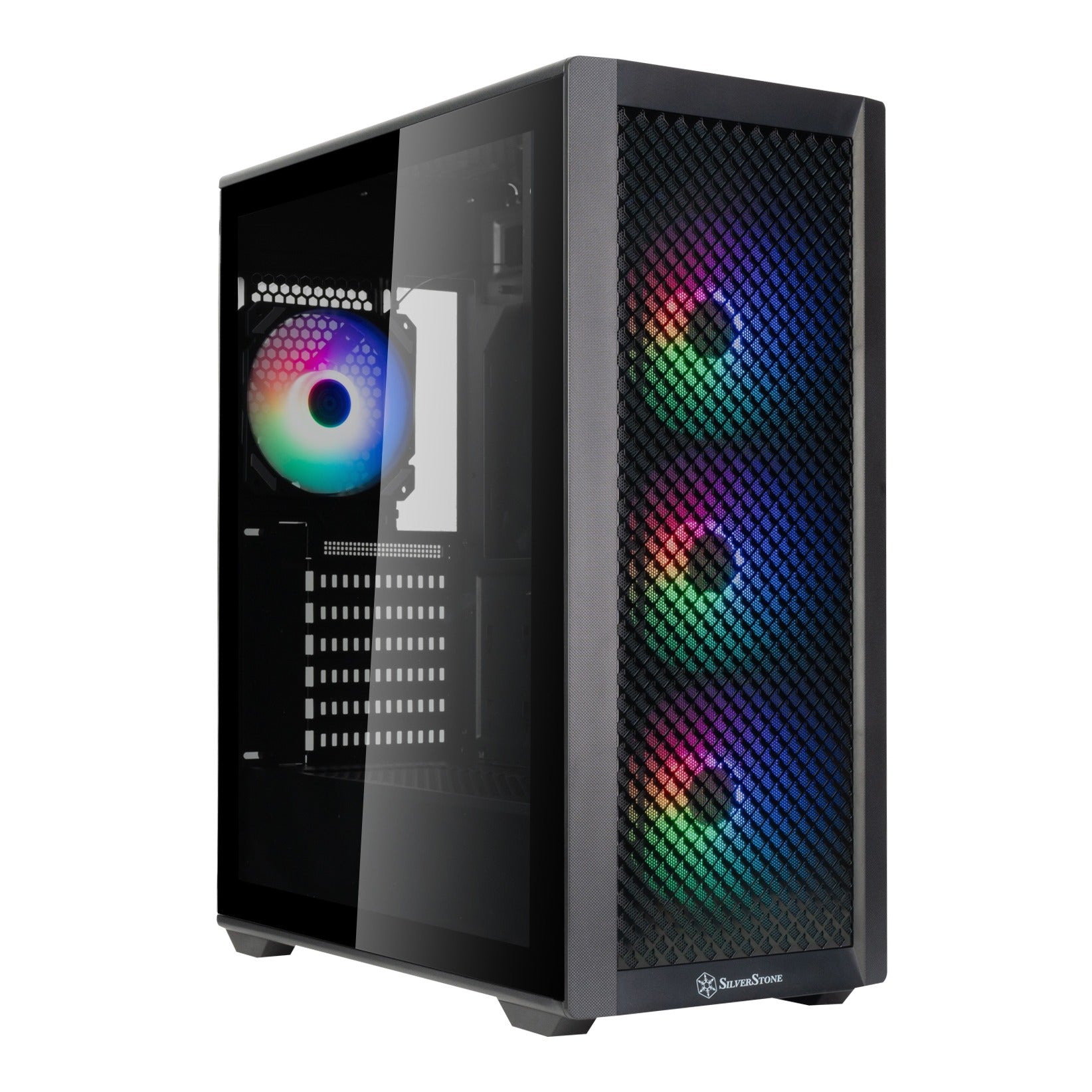 SilverStone FARA 515XR Black ATX Case Tempered Glass Panel No PSU